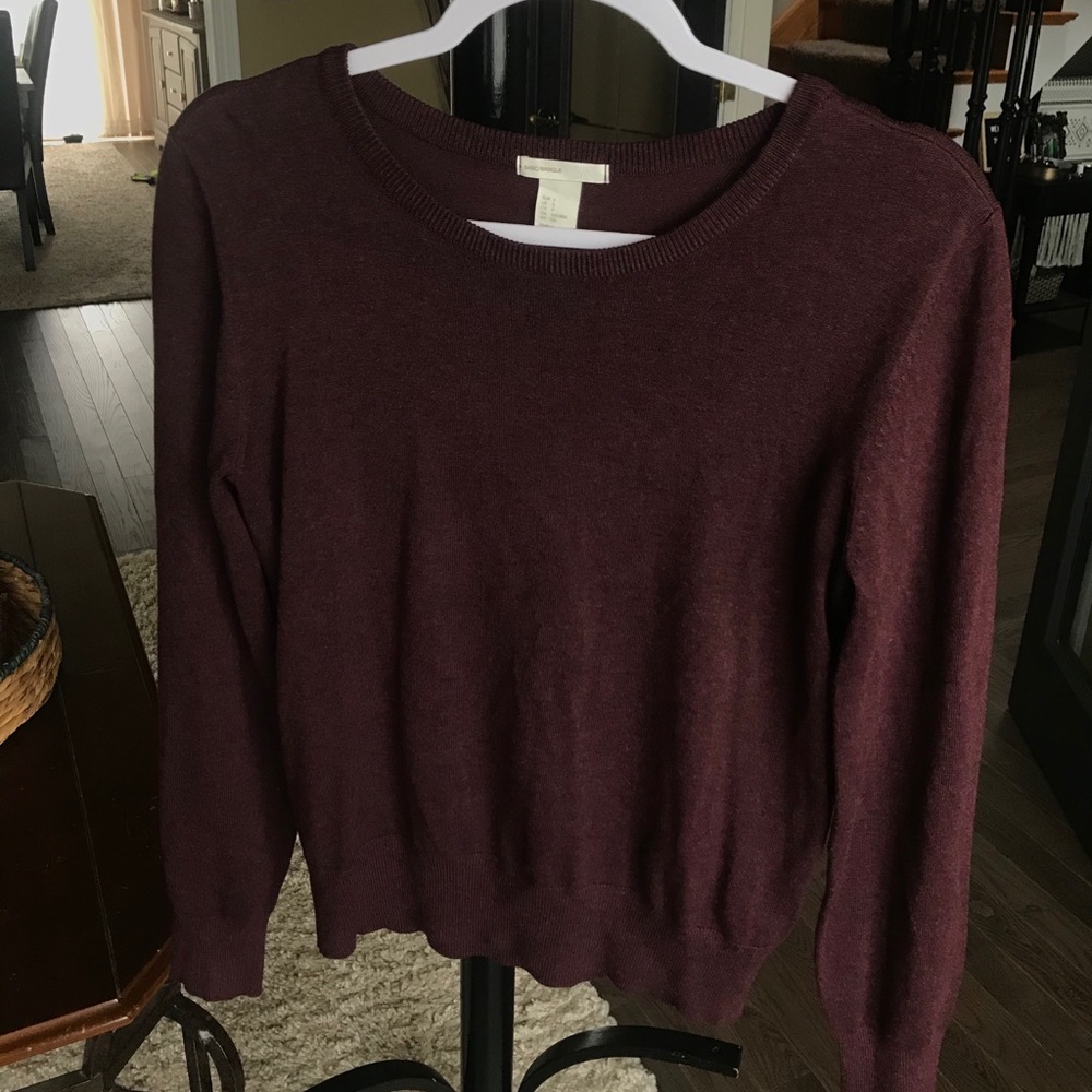 2/$15 Burgundy H&M Sweater